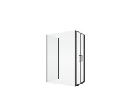 SanSwiss DIVERA D22F3 boční stěna doplňková v 90° šířka 700 mm, černá, sklo čiré   D22F30700607