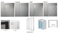 SanSwiss DIVERA D22FF pevná stěna v rovině šířka 600 aluchrom, sklo bílé linky D22FF0605088