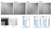 SanSwiss DIVERA D22S3 třídílné posuvné dveře šířka 900 aluchrom, sklo Screen D22S30905087