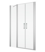 SanSwiss DIVERA D22T32 dvoukřídlé dveře+pevná stěna š.1200/200 aluchrom, sklo Screen D22T32120205087
