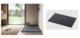 SanSwiss AIR W37A sprchová vanička, obdélníková 900 x 700 mm, litý mramor,  antracit   W37AL09007017