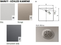 SanSwiss PLANOR W34Q sprchová vanička, čtvercová 900 x 900 mm, akrylát, bílá lesk   W34Q09004