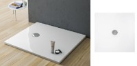 SanSwiss PLANOR W34Q sprchová vanička, čtvercová 800 x 800 mm, akrylát, bílá lesk   W34Q08004