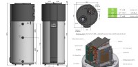 DRAŽICE zásobníkový ohřívač AQUA HP 250/2kW EVO2  2,2 kW, pro FVE , s TČ, stacionární   170725001