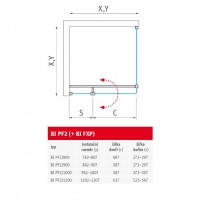 ROLTECHNIK ELEGANT NEO sprchová boční stěna BIFXP 900x2000 černá, čiré sklo   BI FXP 09020 NPE