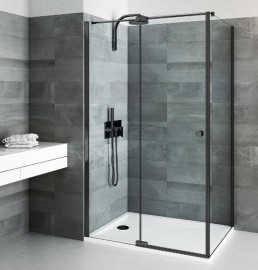 ROLTECHNIK ELEGANT NEO sprchová boční stěna BIFXP 900x2000 černá, čiré sklo   BI FXP 09020 NPE