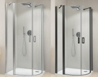 ROLTECHNIK CARIBA sprchový kout, čtvrtkruh CIP55 900x2000 černá, čiré sklo   CI P55 090200 NPE