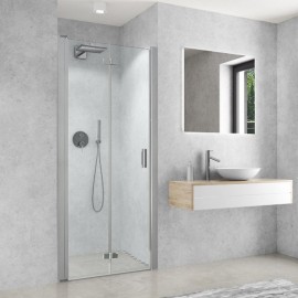 ROLTECHNIK CARIBA sprchové dveře2-dílné CIPIL 800 brilant, hliník, čiré sklo   CI PIL 080200 VPE