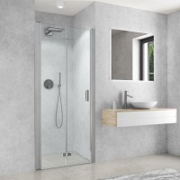 ROLTECHNIK CARIBA sprchové dveře2-dílné CIPIL 800 brilant, hliník, čiré sklo   CI PIL 080200 VPE