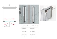 ROLTECHNIK HITECH NEO sprchové dveře2-dílné HI2B2 800x2000 brilant, čiré sklo   HI 2B2 08020 VPE