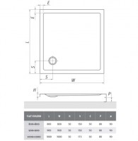 ROLTECHNIK FLAT KVADRO panel k vaničce 900 bílý   8010086