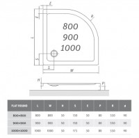 ROLTECHNIK FLAT ROUND panel k vaničce 1000 bílý   8010084