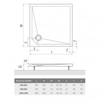 ROLTECHNIK MARMO NEO SQUARE sprchová vanička 1000x1000x30,čtverec,litý mramor,bílá  MAN SQ 100100 2E