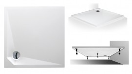 ROLTECHNIK MARMO NEO SQUARE sprchová vanička 1000x1000x30,čtverec,litý mramor,bílá  MAN SQ 100100 2E