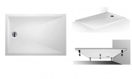 ROLTECHNIK MARMO NEO SQUARE sprchová vanička 1400x800x30,obdélník,litý mramor,bílá  MAN SQ 140080 2E