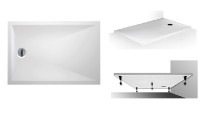 ROLTECHNIK MARMO NEO SQUARE sprchová vanička 1400x800x30,obdélník,litý mramor,bílá  MAN SQ 140080 2E