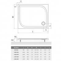 ROLTECHNIK RECTAN-M sprchová vanička 1000x900x30mm, obdélník, litý mramor, bílá   8000451