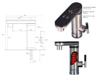 HAKL vodovodní baterie dřezová, stojánková, elektrická přímoohřevná 1,1-3,3 kW   HAOB700
