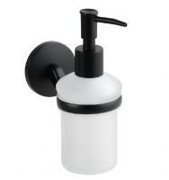 BEMETA NOX Dávkovač mýdla 200ml  68x165x125 mm, mléčné sklo barva černá mat   102408020