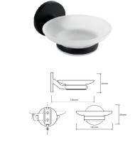 BEMETA NOX Mýdlenka  110x60x138 mm, zinek mléčné sklo barva černá mat   102408030