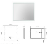 BEMETA Zrcadlo s LED osvětlením 1000x600mm, 6 W, sklo čiré, barva  stříbrná   127101059