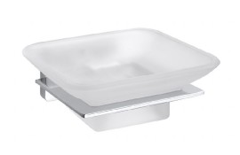 BEMETA NIKI Mýdlenka skleněná 100x40x110 mm, chrom, barva stříbrná 153108022