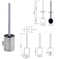 BEMETA ORGANIC WC štětka 80x345x110 mm, nerez, barva stříbrná   157113061