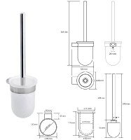 BEMETA ORGANIC WC štětka na pověšení ,miska  sklo 95x360x122 mm, nerez, barva stříbrná   157113141