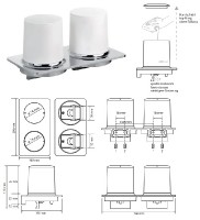 BEMETA ORGANIC Dávkovač tekutého  mýdla dvojitý 200x115x100 mm, nerez, barva stříbrná   157109271