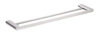 BEMETA ORGANIC Držák ručníků dvojitý,  640x20x124 mm, nerez, barva stříbrná   157104051