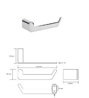 BEMETA ORGANIC Držák toaletního  150x40x59 mm, nerez, barva stříbrná   157112021