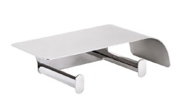 BEMETA ORGANIC Držák toalet.  papíru dvojitý s policí 280x75x110 mm, nerez,barva stříbrná 157112161