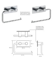 BEMETA EASY Držák toaletního papíru, 145x100x42 mm, nerez, barva stříbrná, lesk   163112221