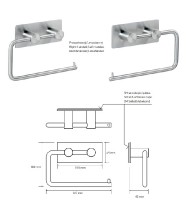 BEMETA EASY Držák toaletního papíru, 145x100x42 mm, nerez, barva stříbrná, mat   163112225