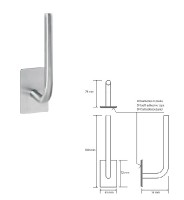 BEMETA EASY Držák toaletního papíru rezervní, 45x180x74 mm, nerez, barva stříbrná, mat   163112235