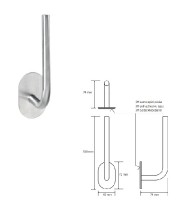 BEMETA EASY Držák toaletního papíru rezervní, 45x180x74 mm, nerez, barva stříbrná, mat   163112035