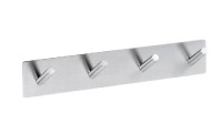 BEMETA EASY Věšák se 4 háčky, 255x45x38 mm, nerez, barva stříbrná, mat 163106295