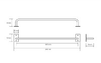 BEMETA EASY01 držák ručníků 600 mm, stříbrná lesk   164104041