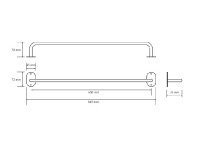 BEMETA EASY01 držák ručníků 600 mm, stříbrná lesk   164104241