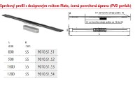 ACO odtokový žlab ShowerDrain S+Black 800 s roštem design Plate černá   9010.51.51