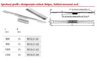 ACO odtokový žlab ShowerDrain S+ 900 s roštem design Stripes, nerez   9010.51.02