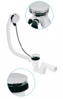 PLB - automatická vanová výpust s napouštěním, SLIM, sifon 40/50, 610 mm, černá   EVNB150