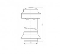 PLB - PP ventilační hlavice DN 75, 730 mm    AVB7700