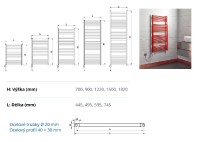 KORADO KORALUX koupelnové těleso Linear Classic-Era KLC 1500.600, barevný RAL   KLC-150060-00A99