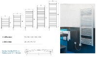 KORADO KORALUX koupelnové těleso Rondo Comfort-ERH KRT 1500.500, bílá   KRT-150050-00H10