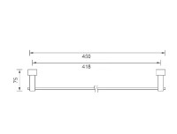 NOVASERVIS TITANIA ANET Chrom držák ručníků 450 mm, chrom   66327,0