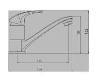 NOVASERVIS METALIA ECO+ baterie dřezová stojánková, ramínko 150 mm, chrom   57096,0E