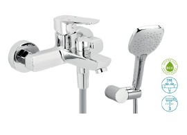 NOVASERVIS METALIA 58 ECO baterie vanová nástěnná, s příslušenstvím, spodní vývod, chrom   58020,0