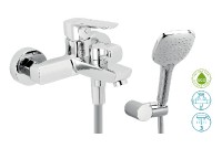 NOVASERVIS METALIA 58 ECO baterie vanová nástěnná, s příslušenstvím, spodní vývod, chrom   58020,0