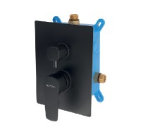 NOVASERVIS METALIA 58 baterie podomítková s boxem, 2 vývody, černá   BOX58051R,5